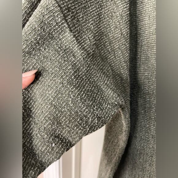 Max Studio Army Green Ribbed 3/4 sleeve Boxy Tunic Lagenlook Top size 2X - Picture 4 of 8